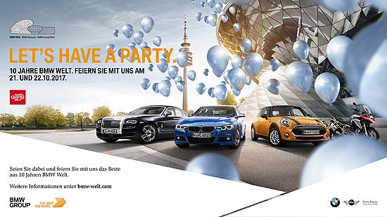 10 Jahre BMW Welt BMW Welt - gefeiert wird am 21.+22.10.2017